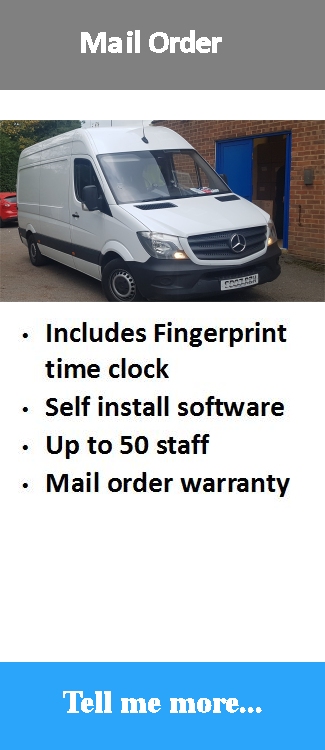 Mail order low cost entry level time attendance software with fingerprint time clock