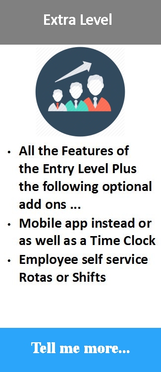 cloud time attendance solution with Mobile app, employee self service rotas