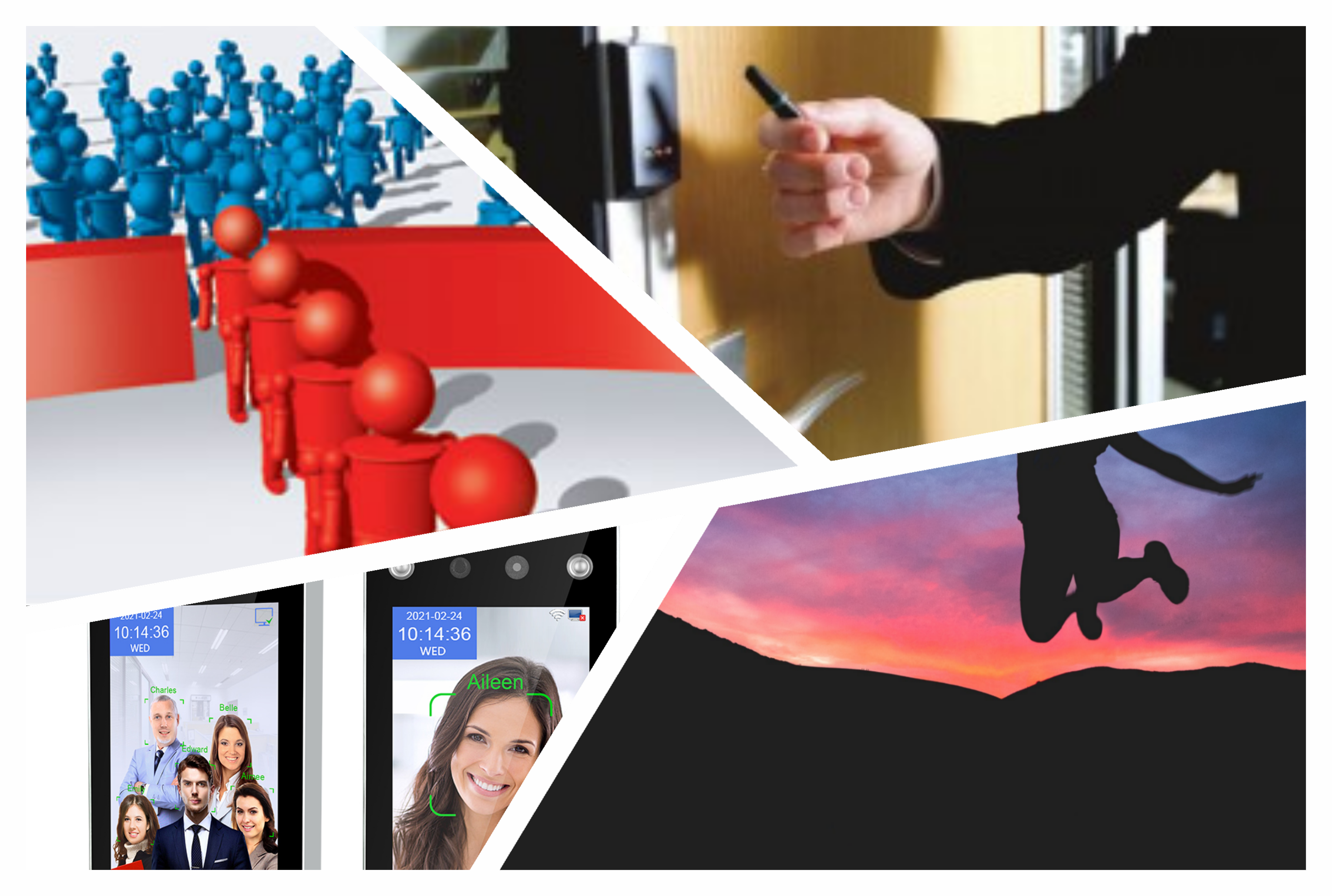 Using RFID or Face recognition or Fingerprint Biometrics for access control